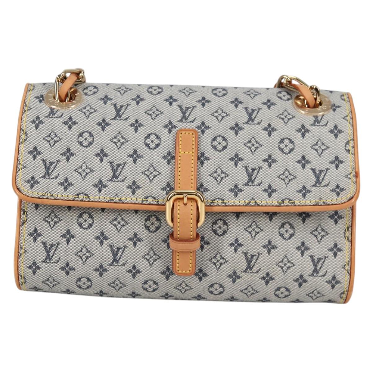 LOUIS VUITTON Monogram Mini Camille Chain Shoulder Bag Blue M92002 Auth 139930V