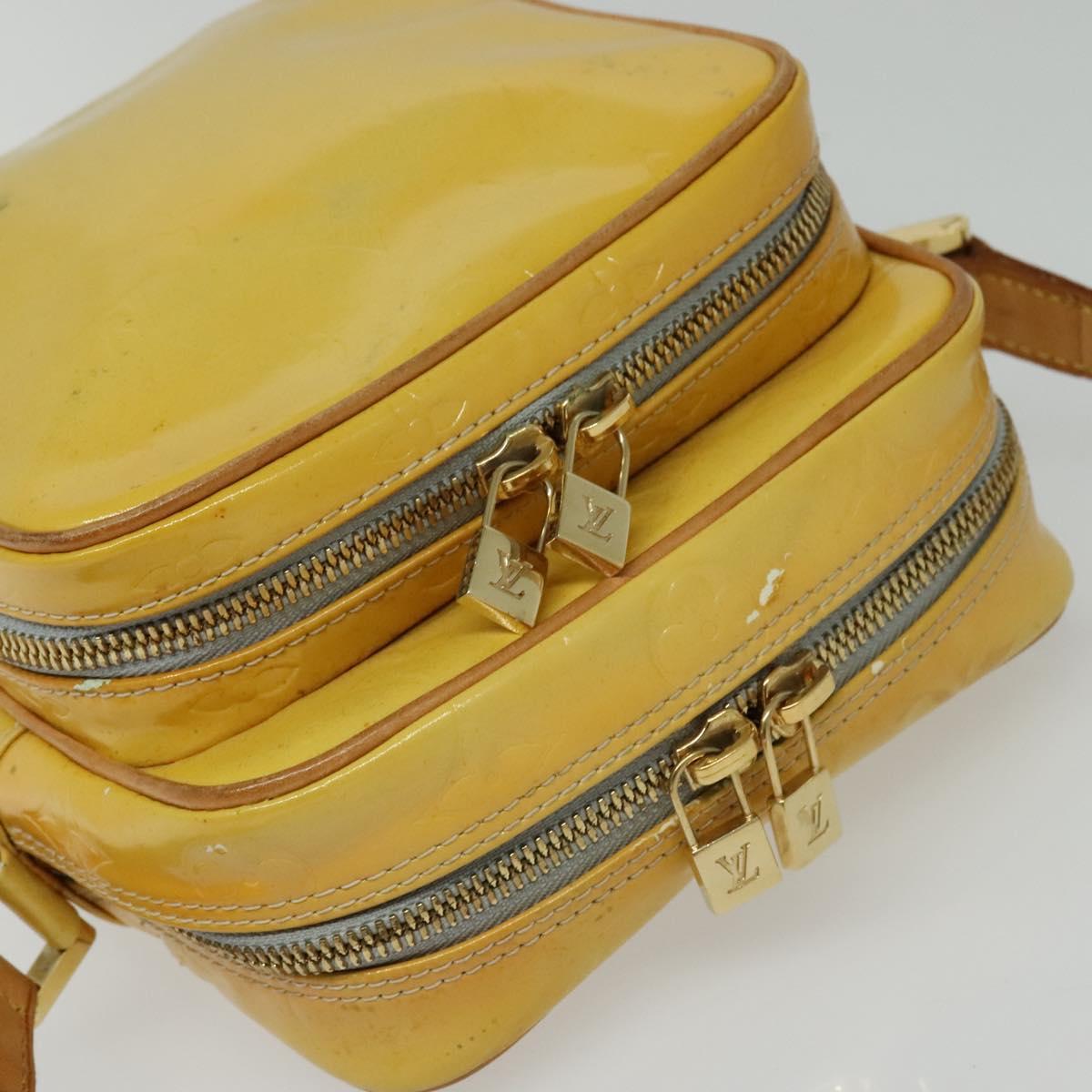LOUIS VUITTON Monogram Vernis Wooster Shoulder Bag Gris M91036 LV Auth 139931