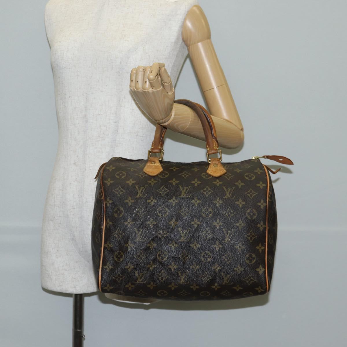 LOUIS VUITTON Monogram Speedy 30 Hand Bag M41526 LV Auth 139953