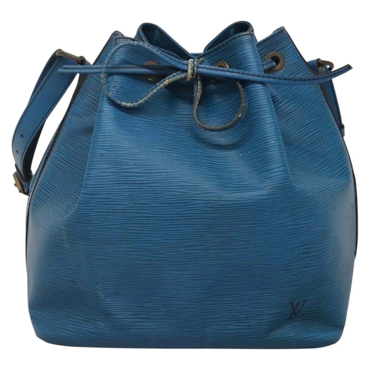 LOUIS VUITTON Epi Petit Noe Shoulder Bag Blue M44105 LV Auth 139956