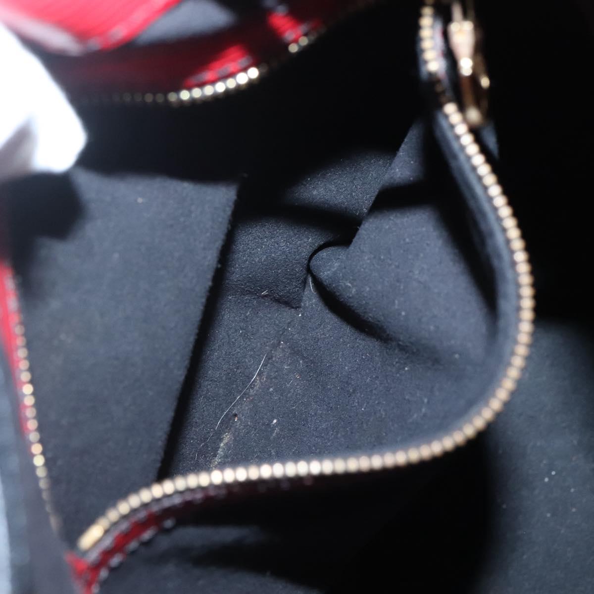 LOUIS VUITTON Epi Petit Noe Shoulder Bag Bicolor Black Red M44017 LV Auth 139959