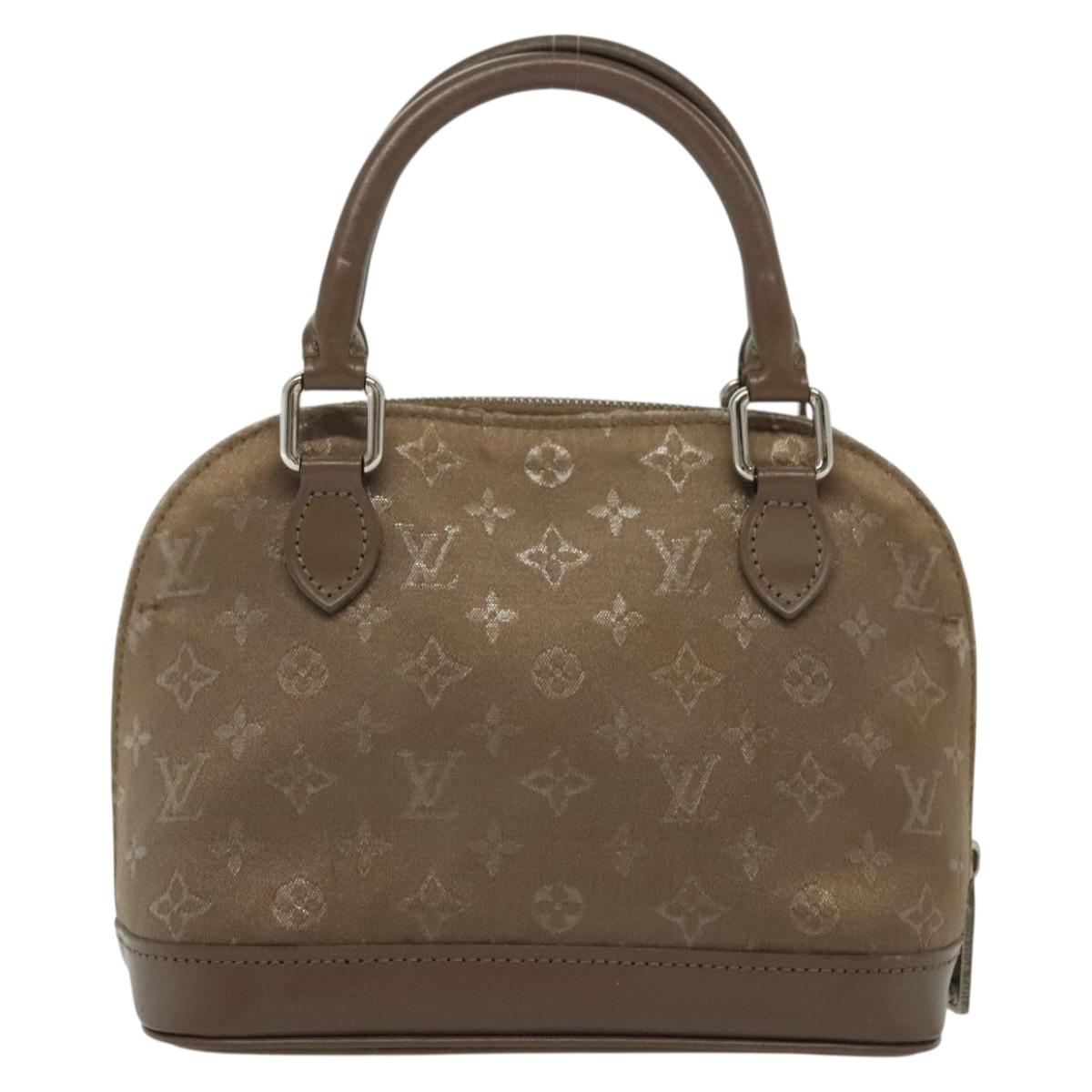 LOUIS VUITTON Monogram satin Little Alma Hand Bag Gray M92147 LV Auth 139983