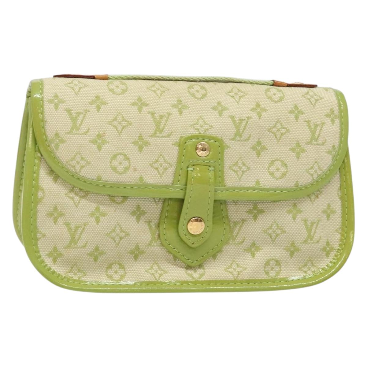 LOUIS VUITTON Monogram Mini Trousse Marie Kate Pouch Green M92935 Auth 139984V