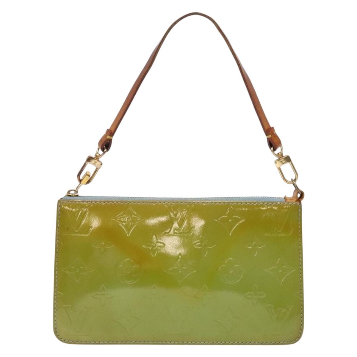 LOUIS VUITTON Monogram Vernis Lexington Pouch Baby Blue M91011 LV Auth 139985