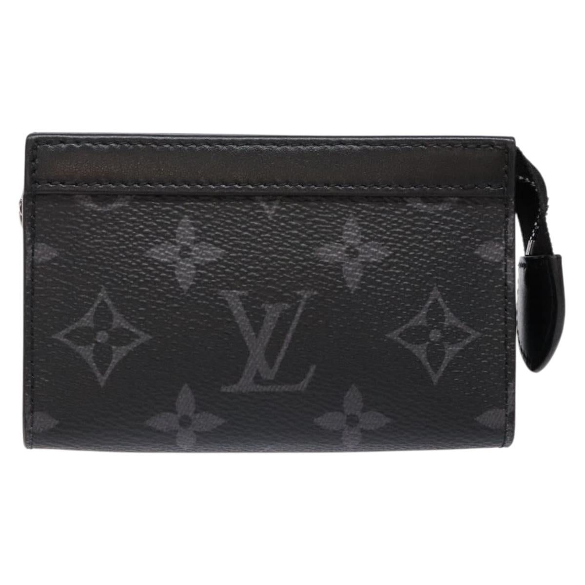 LOUIS VUITTON Eclipse Cles Voyage Pochette Coin Purse M82776 LV Auth 139998
