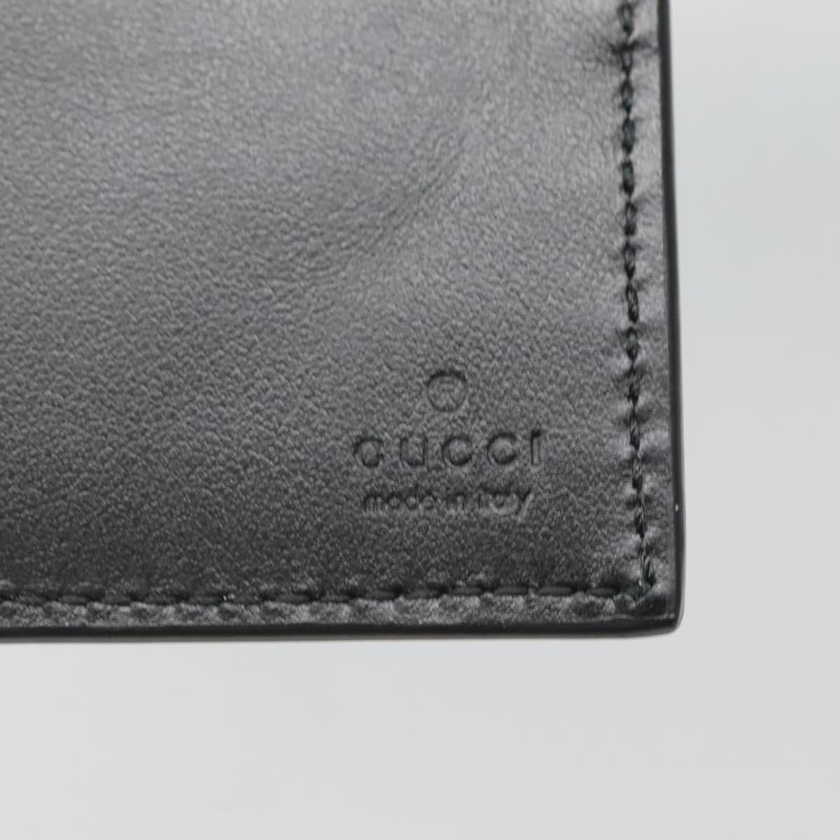 GUCCI Compact wallet Wallet Leather Black 597674 Auth 139999M