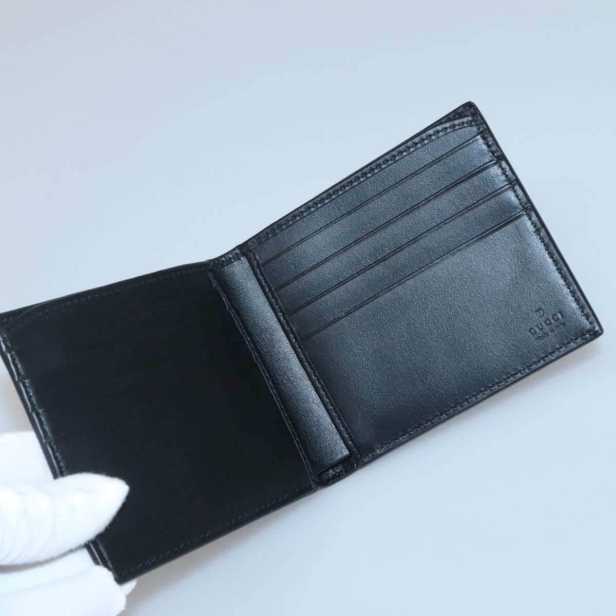 GUCCI Compact wallet Wallet Leather Black 597674 Auth 139999M