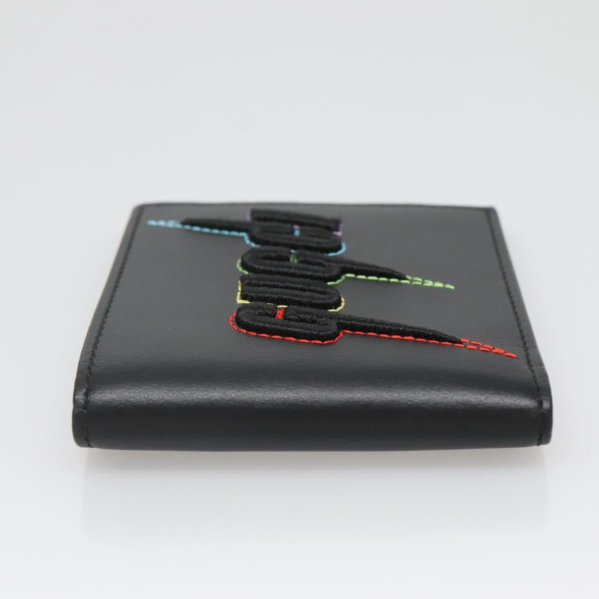 GUCCI Compact wallet Wallet Leather Black 597674 Auth 139999M