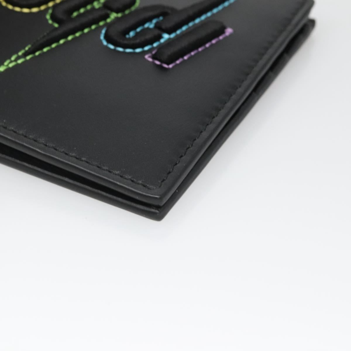 GUCCI Compact wallet Wallet Leather Black 597674 Auth 139999M