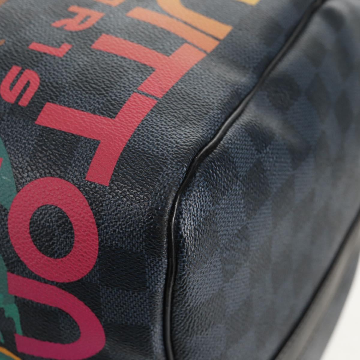 LOUIS VUITTON Damier Cobalt Keepall Bandouliere 55 Bag N41356 LV Auth 140002V