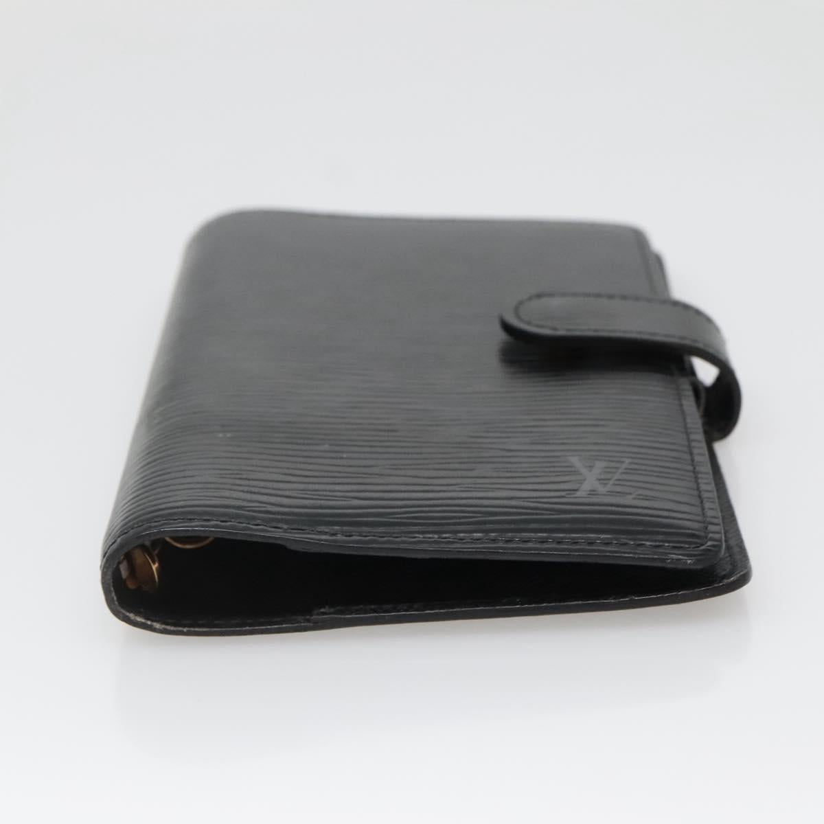 LOUIS VUITTON Epi Agenda PM Day Planner Cover Black R20052 LV Auth 140005