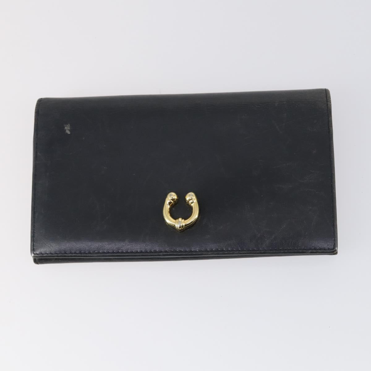 GUCCI Micro GG Canvas GG Canvas Wallet Leather 4Set Pink Black Auth 140007