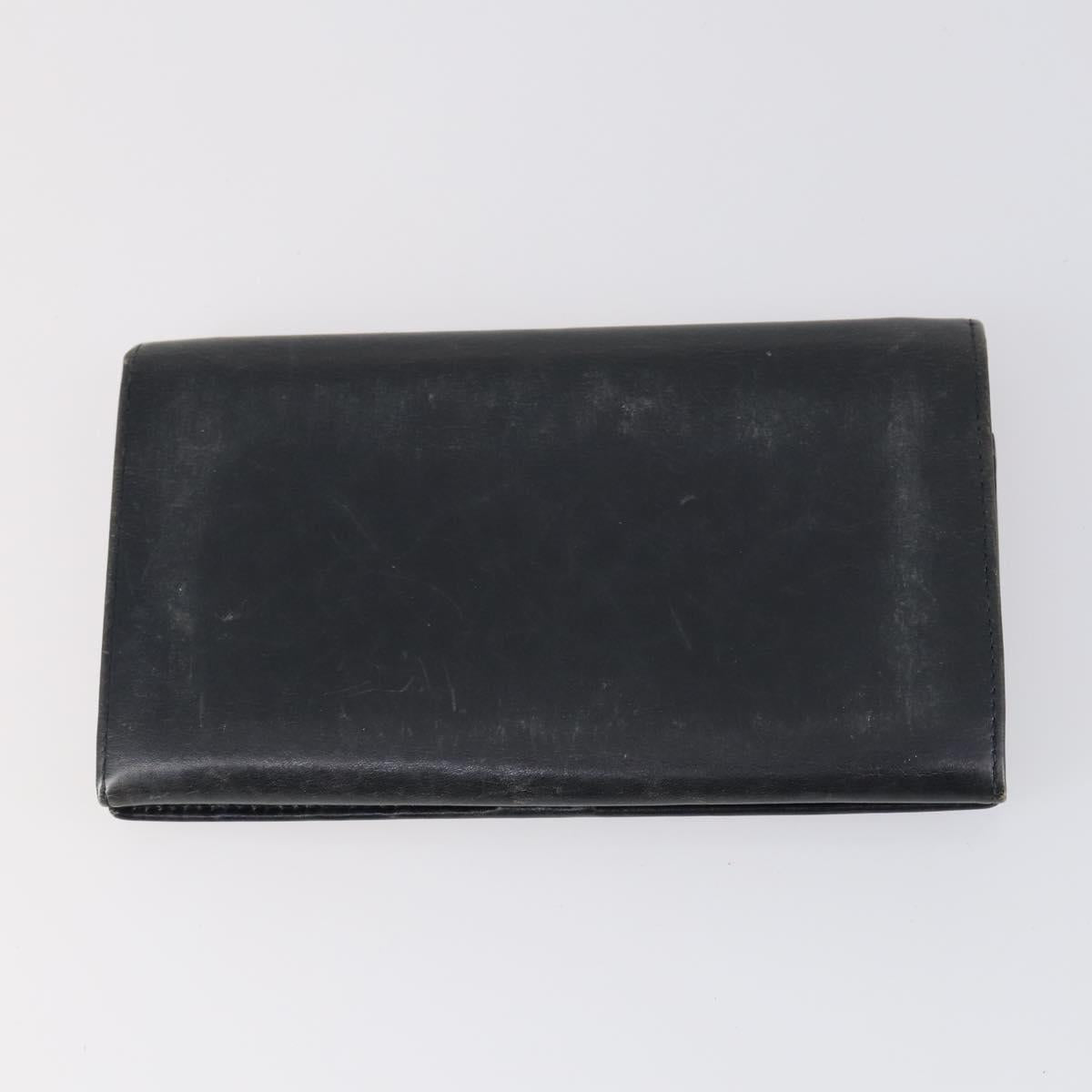 GUCCI Micro GG Canvas GG Canvas Wallet Leather 4Set Pink Black Auth 140007