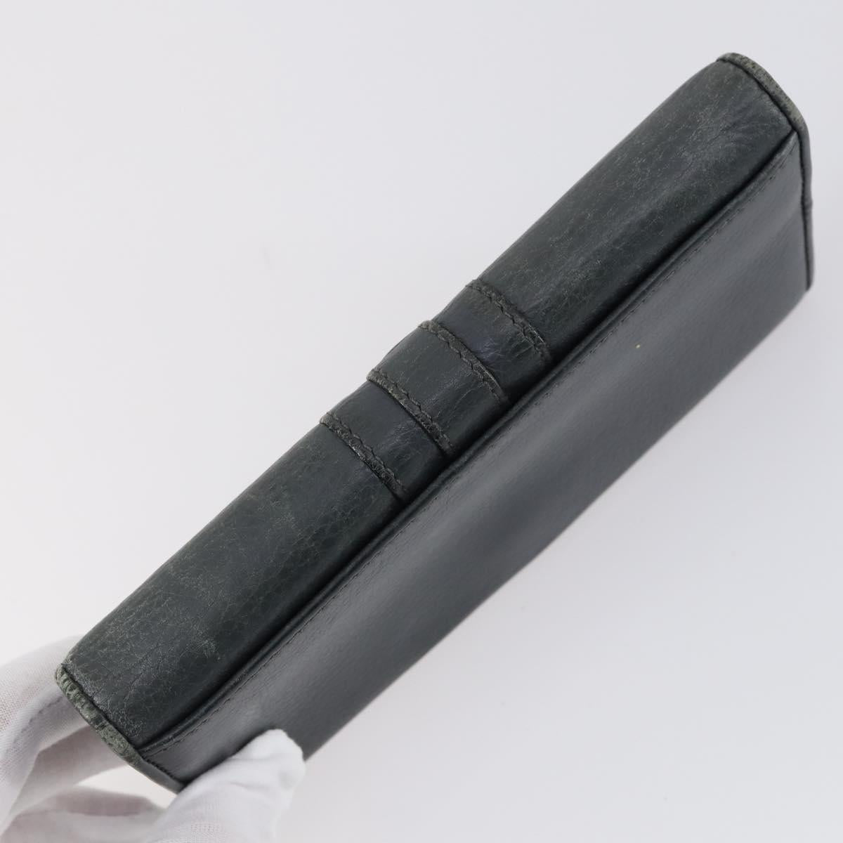 GUCCI Micro GG Canvas GG Canvas Wallet Leather 4Set Pink Black Auth 140007