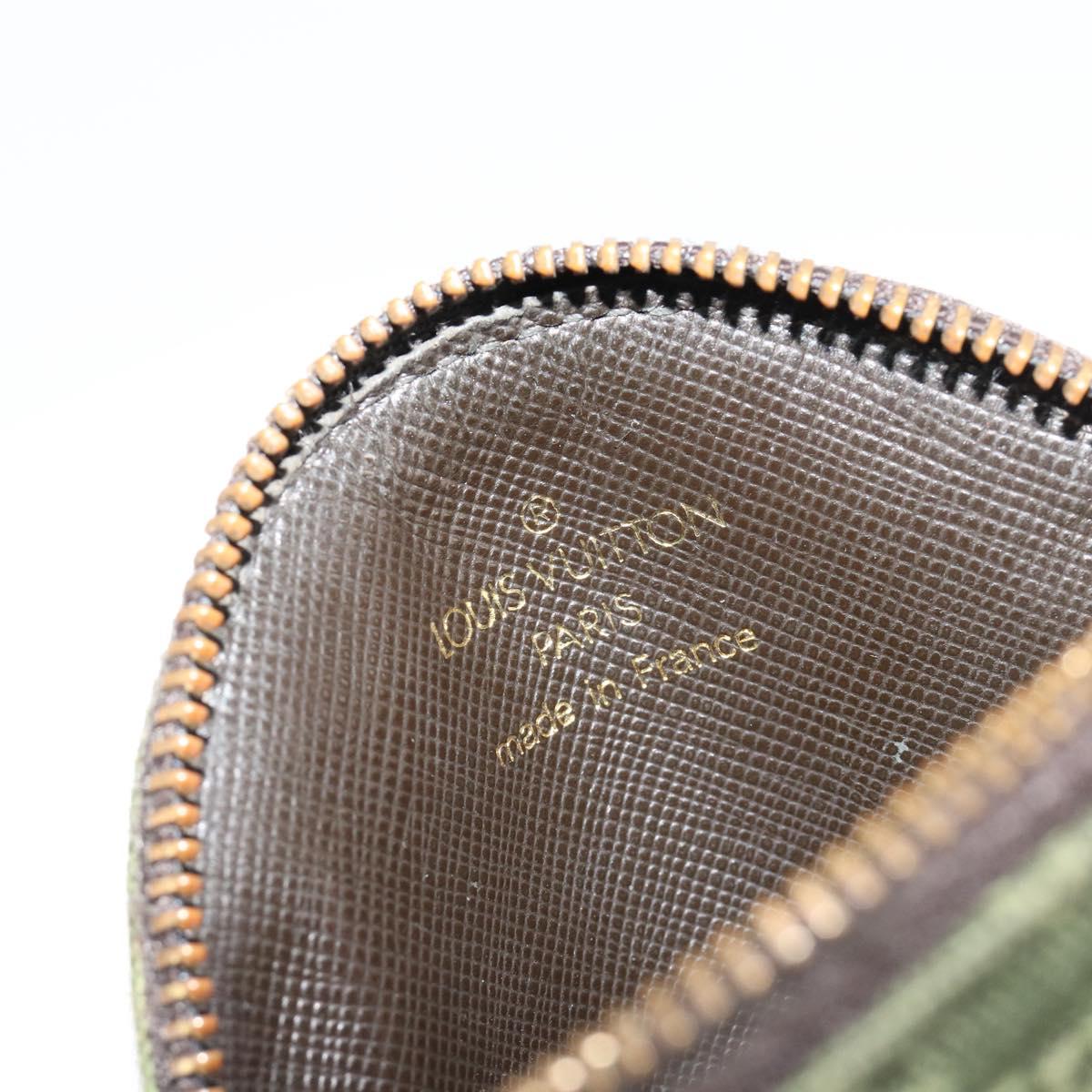 LOUIS VUITTON Monogram Mini Porte Monnaie Ron Purse TST Khaki M92451 Auth 140009