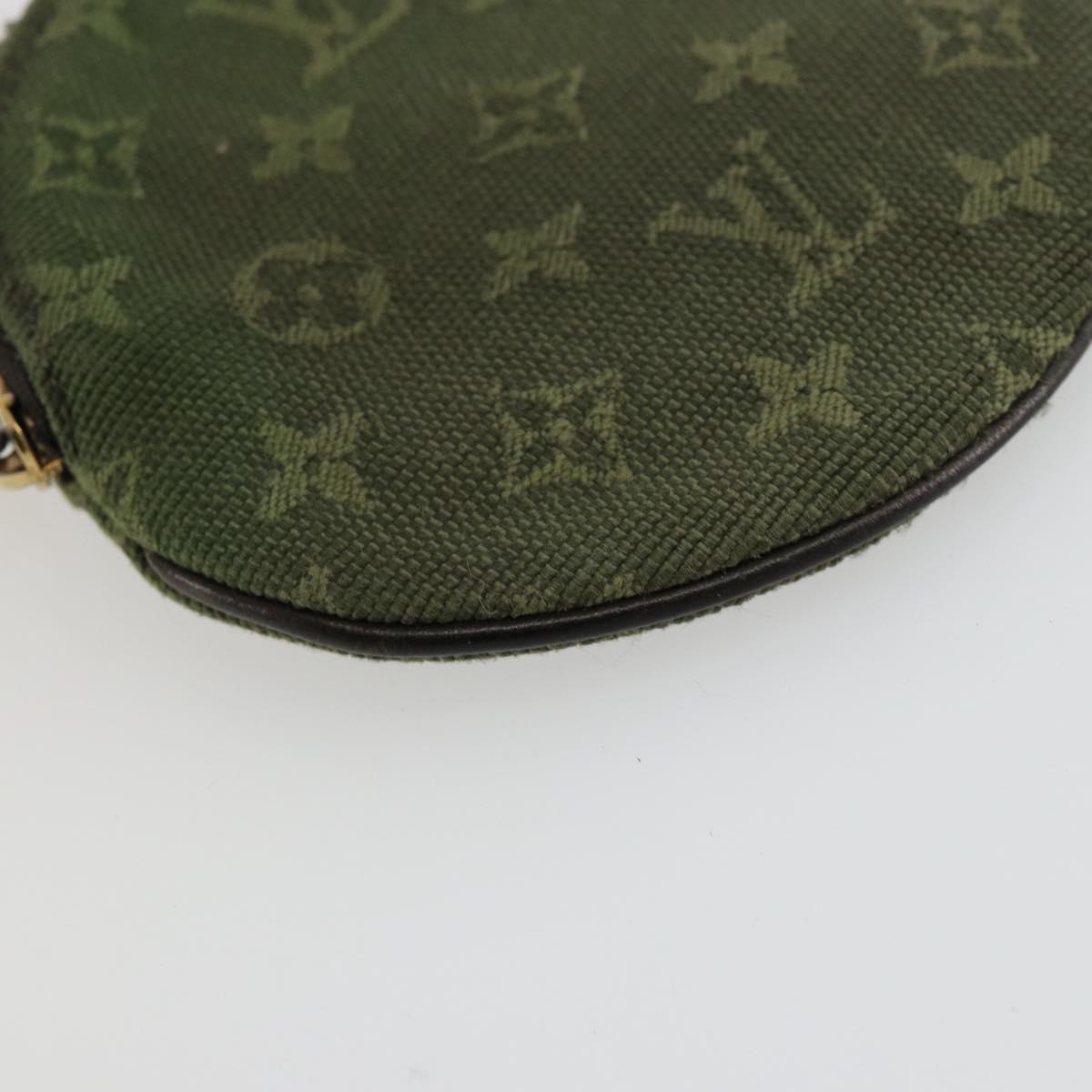 LOUIS VUITTON Monogram Mini Porte Monnaie Ron Purse TST Khaki M92451 Auth 140009