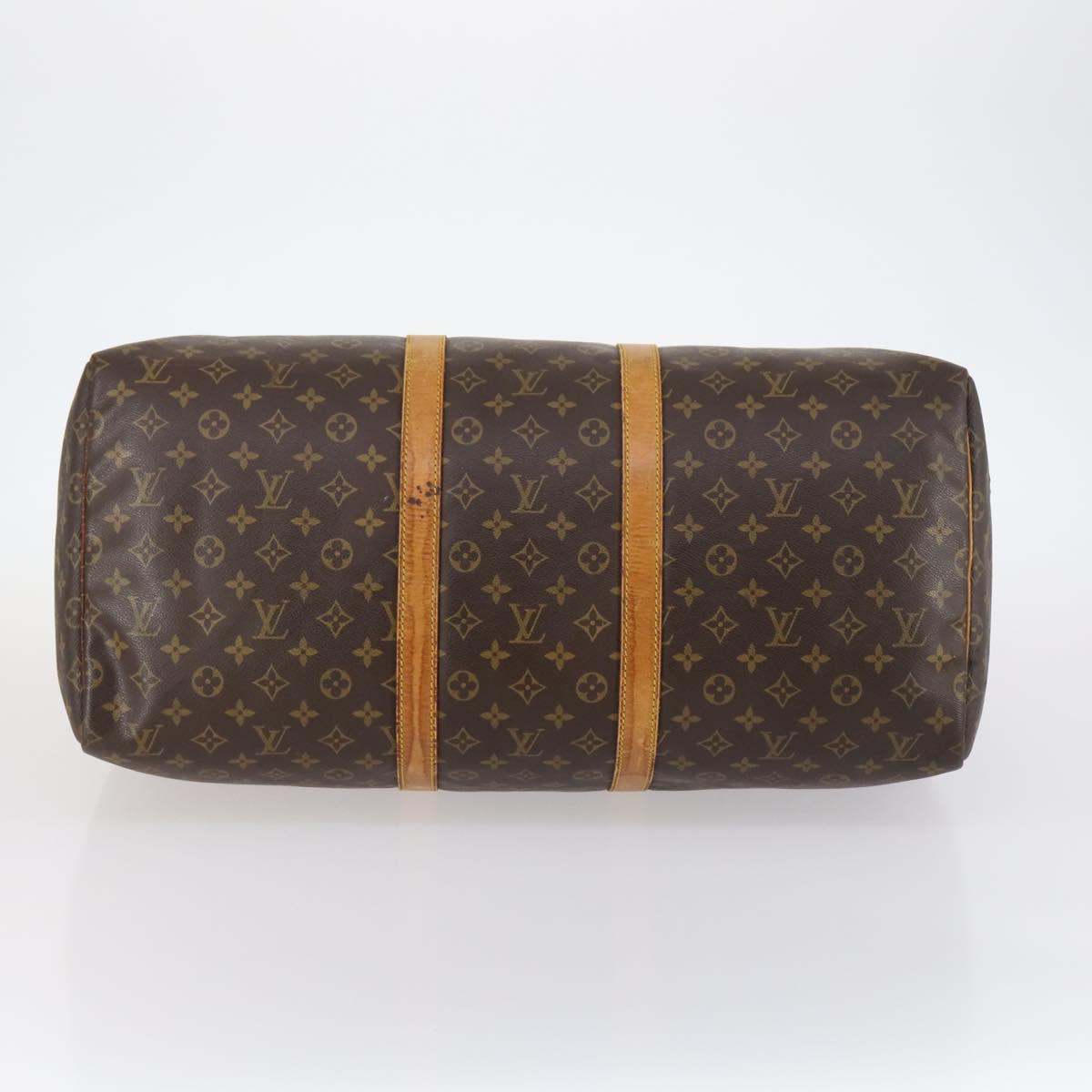 LOUIS VUITTON Monogram Keepall 55 Boston Bag M41424 LV Auth 140023