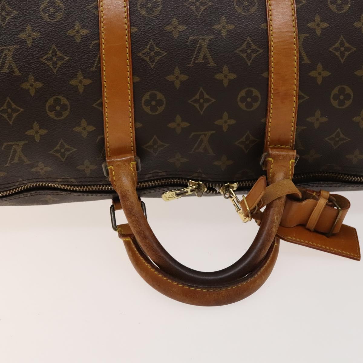 LOUIS VUITTON Monogram Keepall 55 Boston Bag M41424 LV Auth 140028
