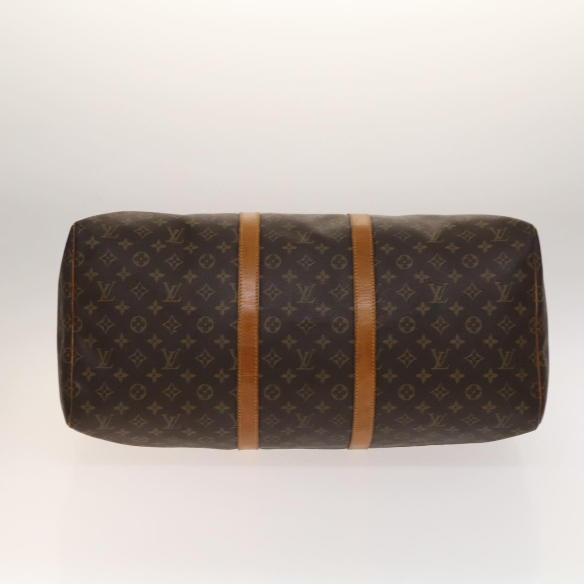 LOUIS VUITTON Monogram Keepall 55 Boston Bag M41424 LV Auth 140028