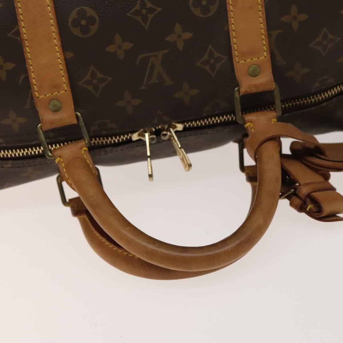 LOUIS VUITTON Monogram Keepall 55 Boston Bag M41424 LV Auth 140029