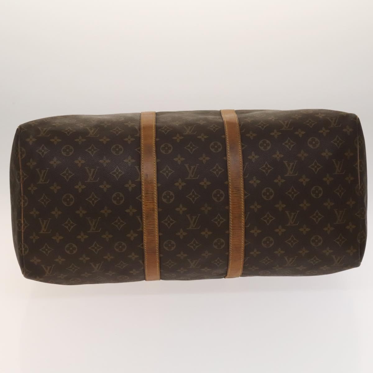 LOUIS VUITTON Monogram Keepall 55 Boston Bag M41424 LV Auth 140029