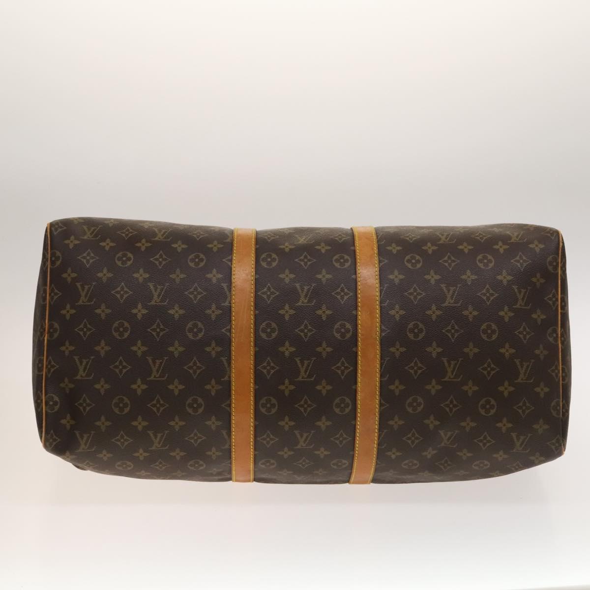 LOUIS VUITTON Monogram Keepall 55 Boston Bag M41424 LV Auth 140037