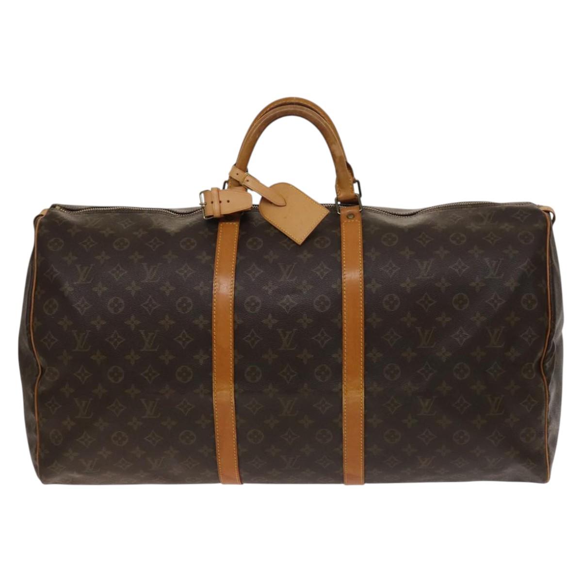 LOUIS VUITTON Monogram Keepall 60 Boston Bag M41422 LV Auth 140040