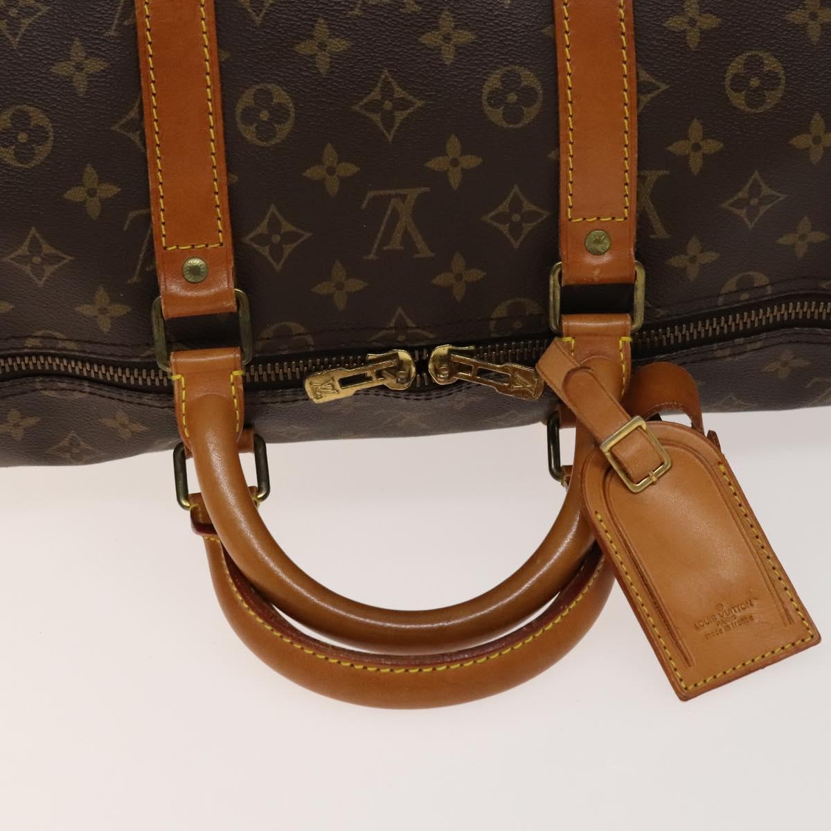 LOUIS VUITTON Monogram Keepall 55 Boston Bag M41424 LV Auth 140041