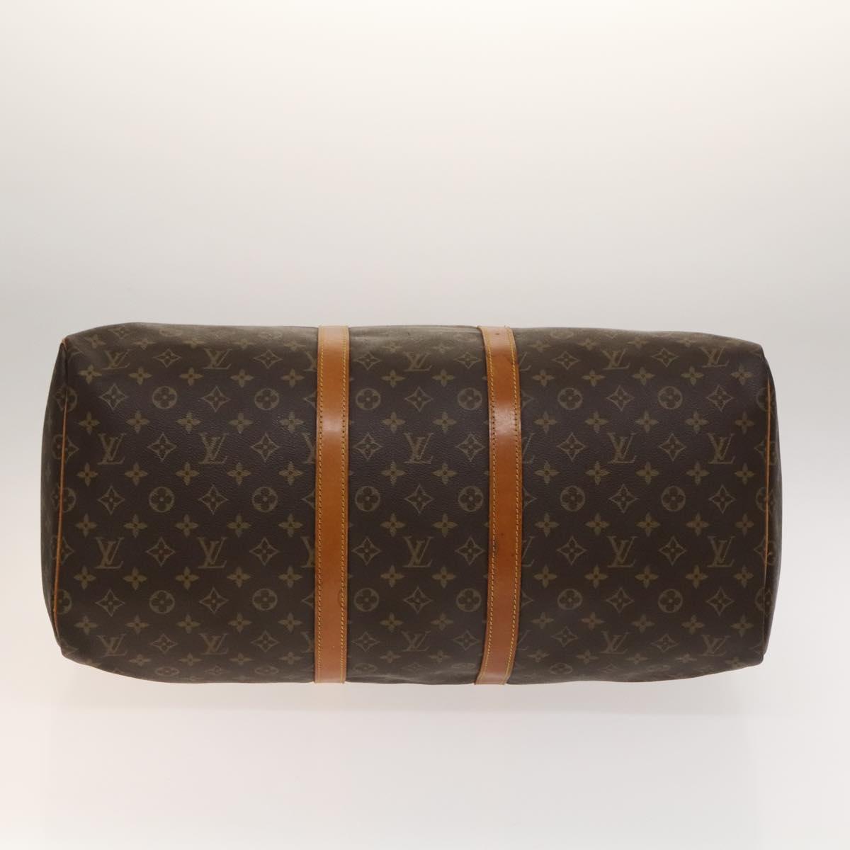 LOUIS VUITTON Monogram Keepall 55 Boston Bag M41424 LV Auth 140041