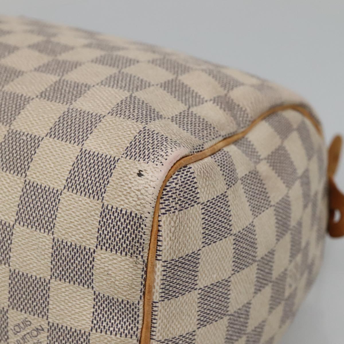 LOUIS VUITTON Damier Azur Speedy 25 Hand Bag N41534 LV Auth 140059
