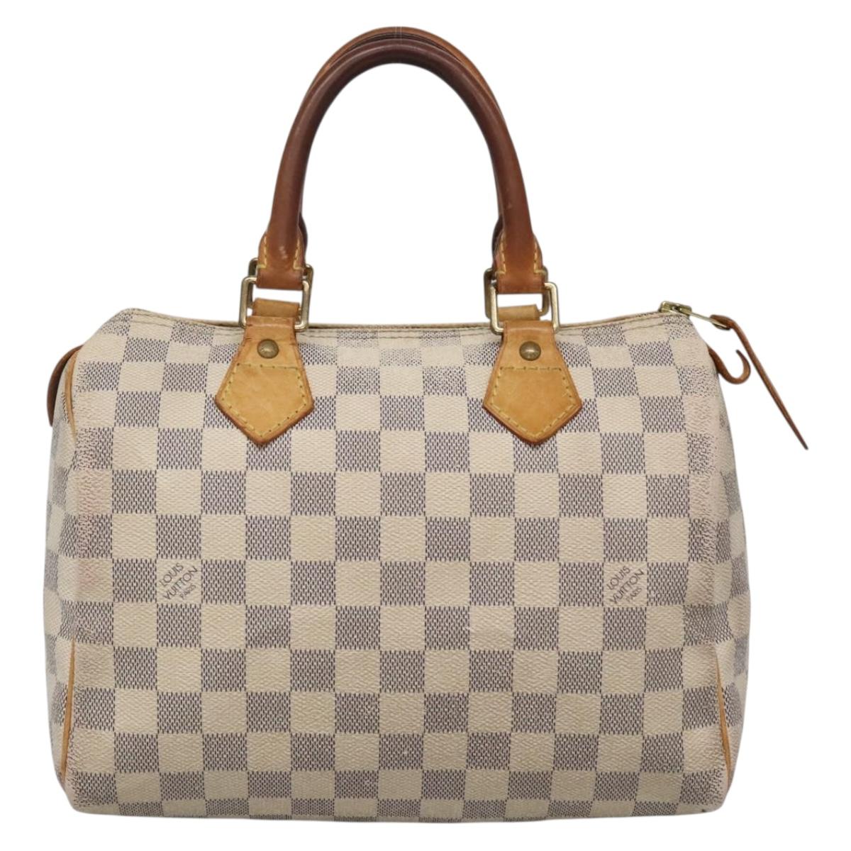 LOUIS VUITTON Damier Azur Speedy 25 Hand Bag N41534 LV Auth 140059