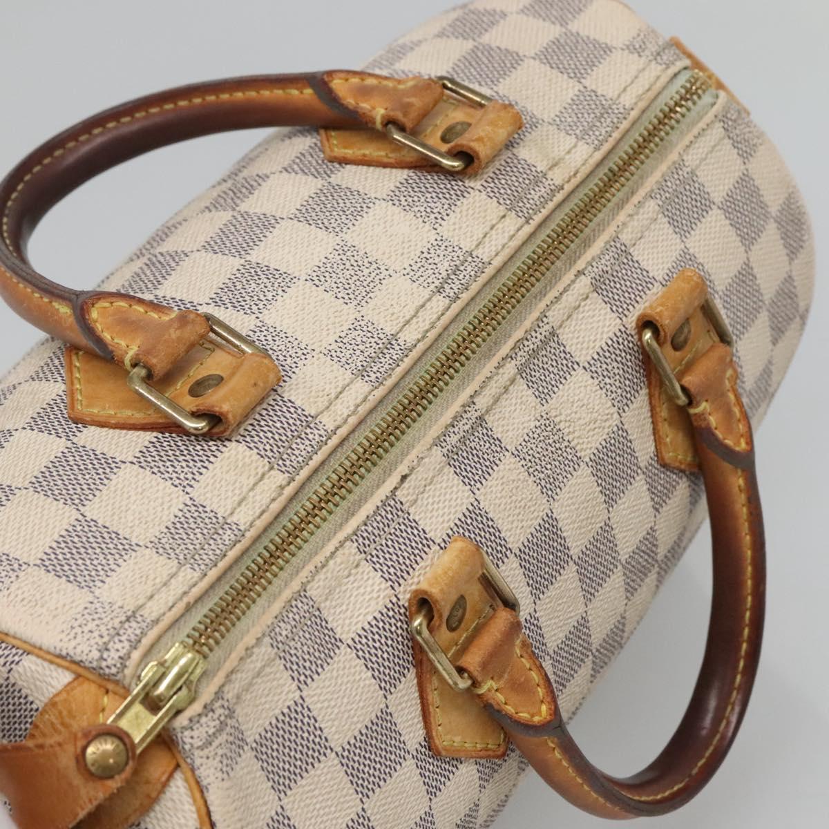 LOUIS VUITTON Damier Azur Speedy 25 Hand Bag N41534 LV Auth 140059
