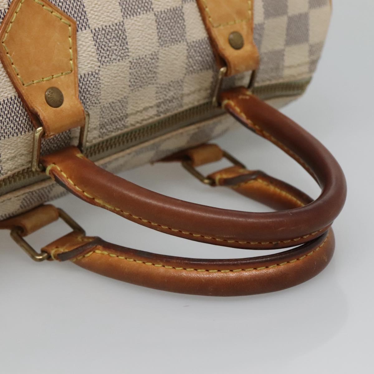 LOUIS VUITTON Damier Azur Speedy 25 Hand Bag N41534 LV Auth 140059