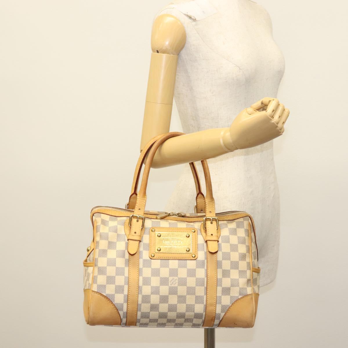 LOUIS VUITTON Damier Azur Berkeley Hand Bag N52001 LV Auth 140060