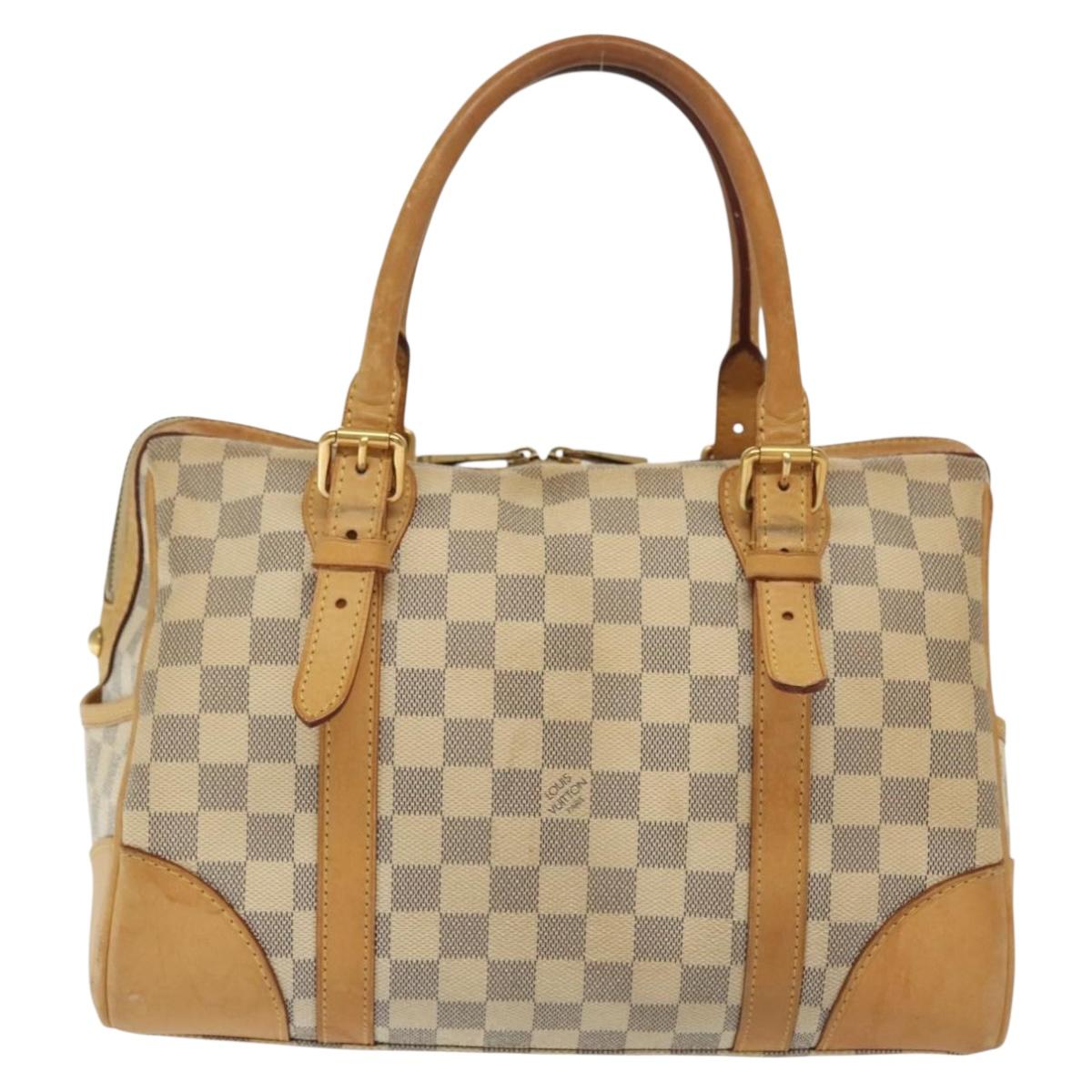 LOUIS VUITTON Damier Azur Berkeley Hand Bag N52001 LV Auth 140060