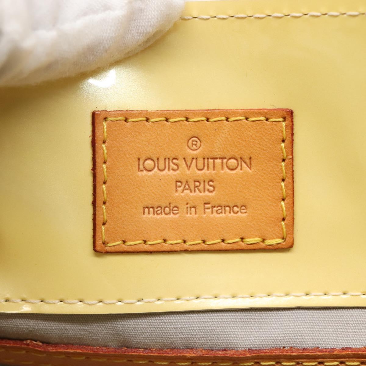 LOUIS VUITTON Monogram Vernis Reade PM Hand Bag Perle M91336 LV Auth 140064