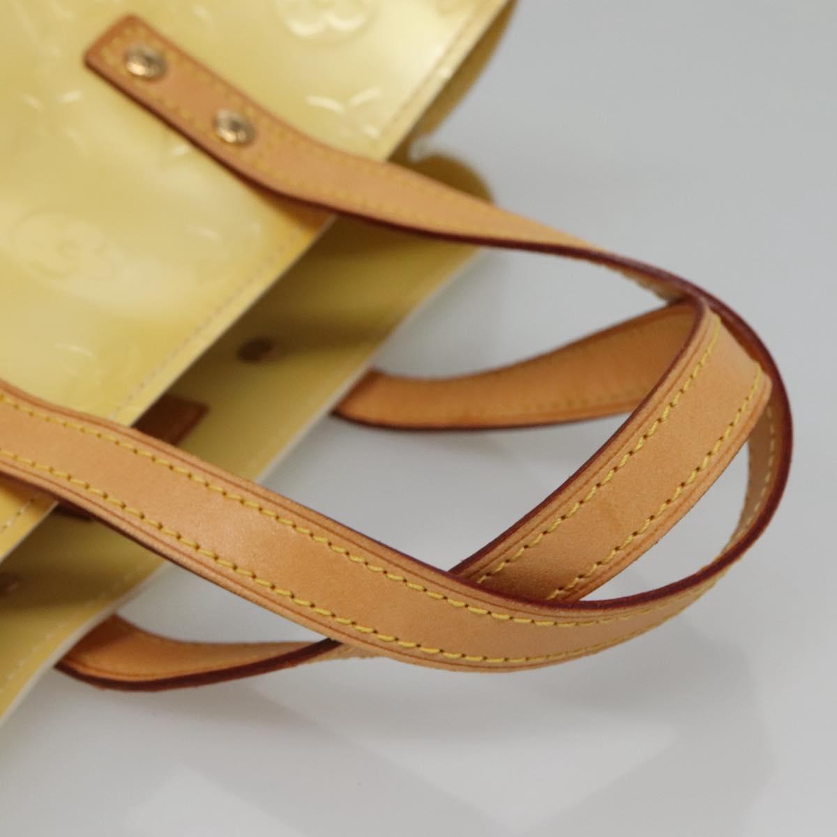 LOUIS VUITTON Monogram Vernis Reade PM Hand Bag Perle M91336 LV Auth 140064