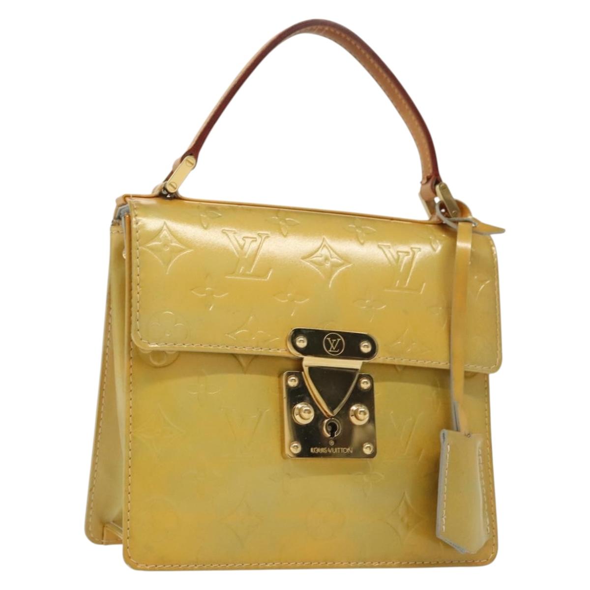 LOUIS VUITTON Monogram Vernis Spring Street Hand Bag Gris M91029 LV Auth 140066