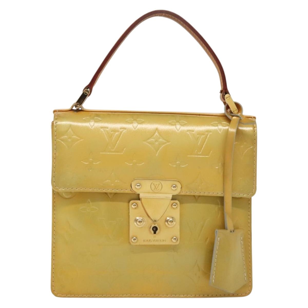 LOUIS VUITTON Monogram Vernis Spring Street Hand Bag Gris M91029 LV Auth 140066