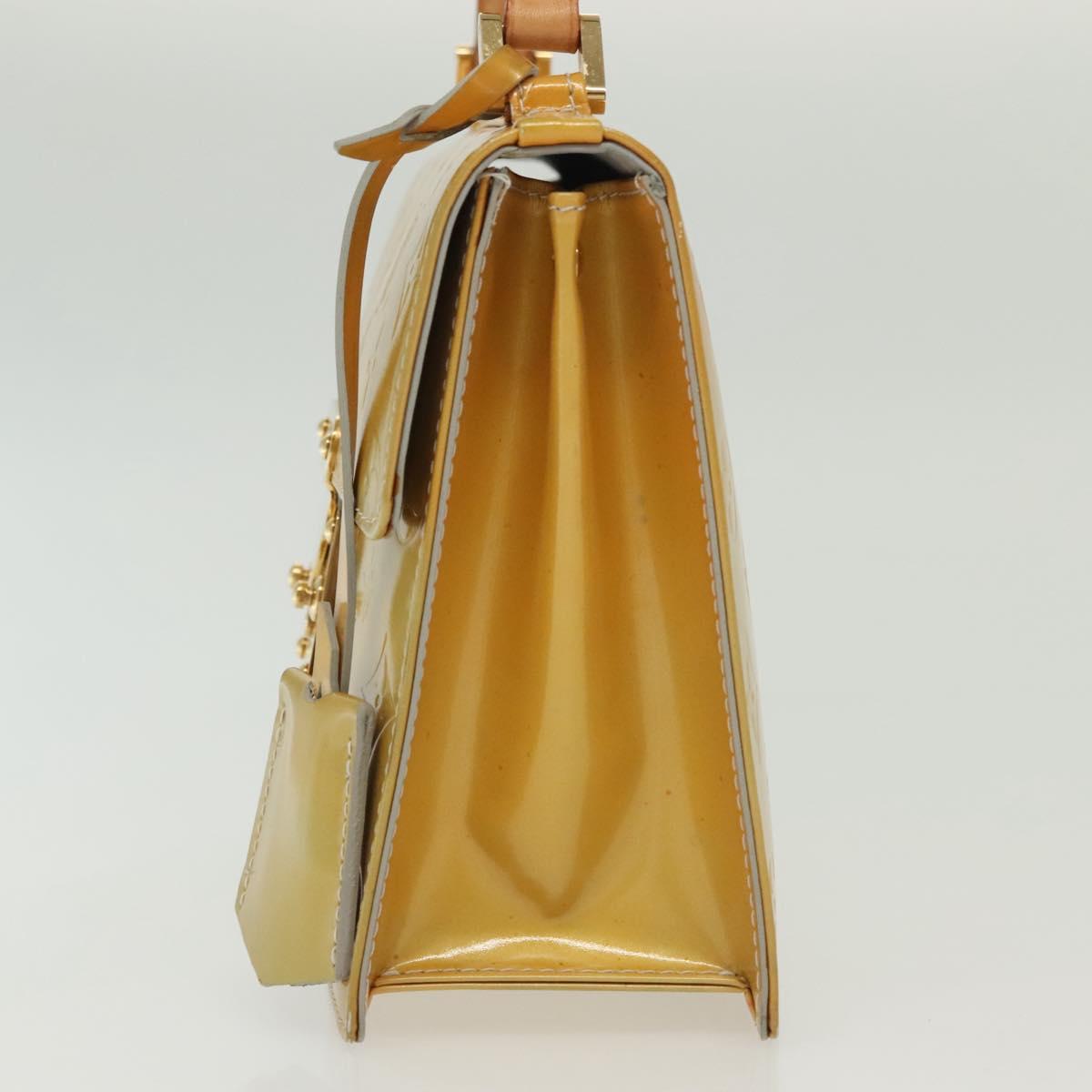 LOUIS VUITTON Monogram Vernis Spring Street Hand Bag Gris M91029 LV Auth 140066