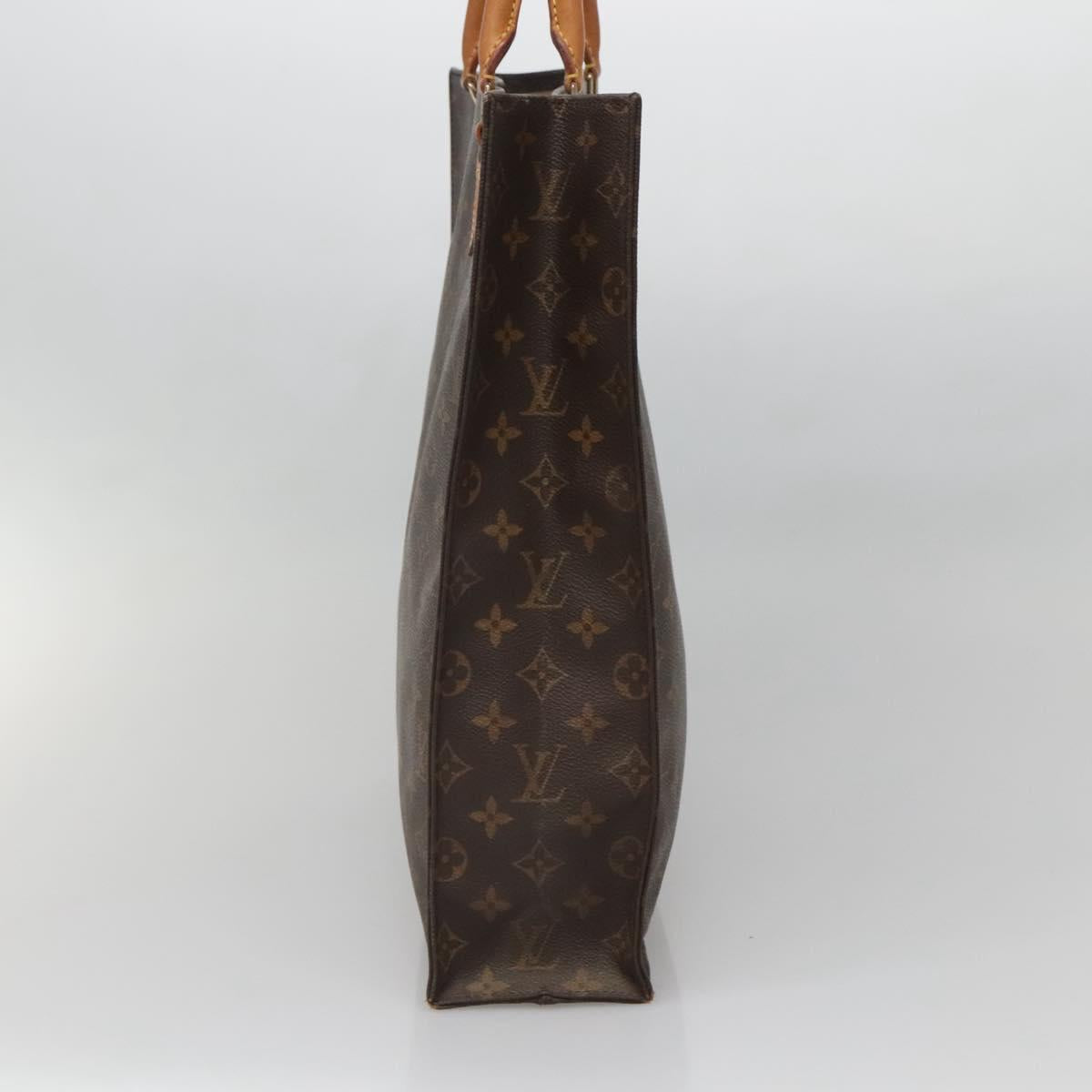 LOUIS VUITTON Monogram Sac Plat Hand Bag M51140 LV Auth 140069