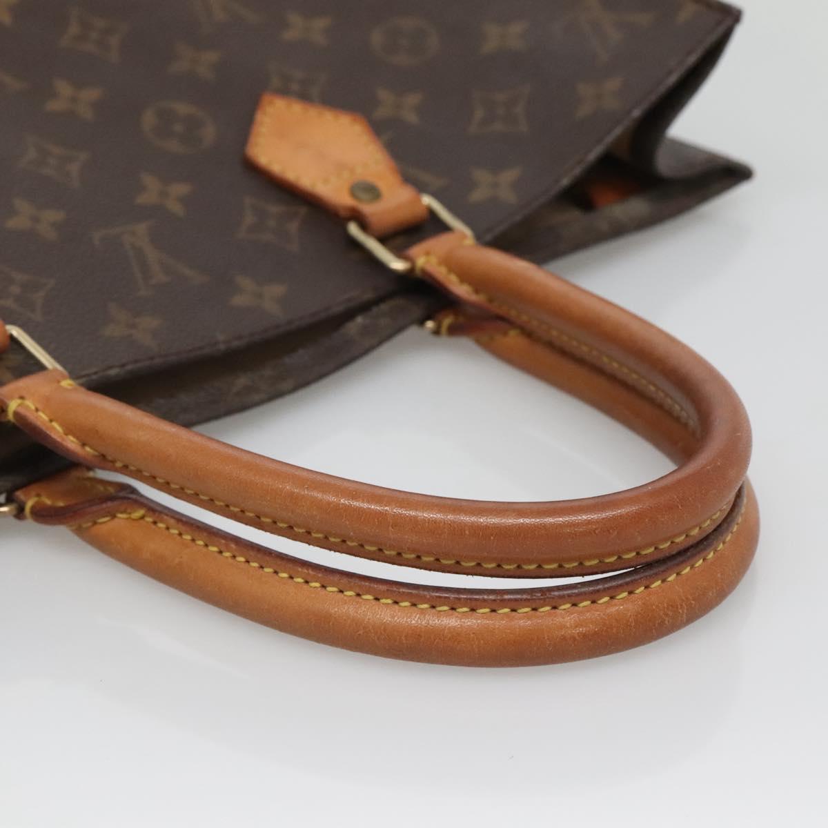 LOUIS VUITTON Monogram Sac Plat Hand Bag M51140 LV Auth 140069