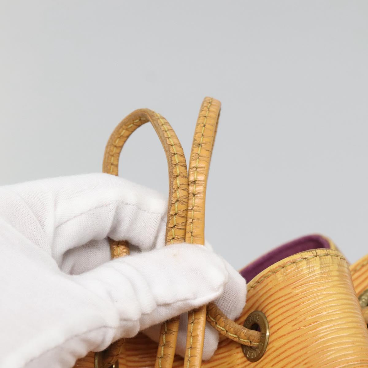 LOUIS VUITTON Epi Petit Noe Shoulder Bag Yellow M44109 LV Auth 140076