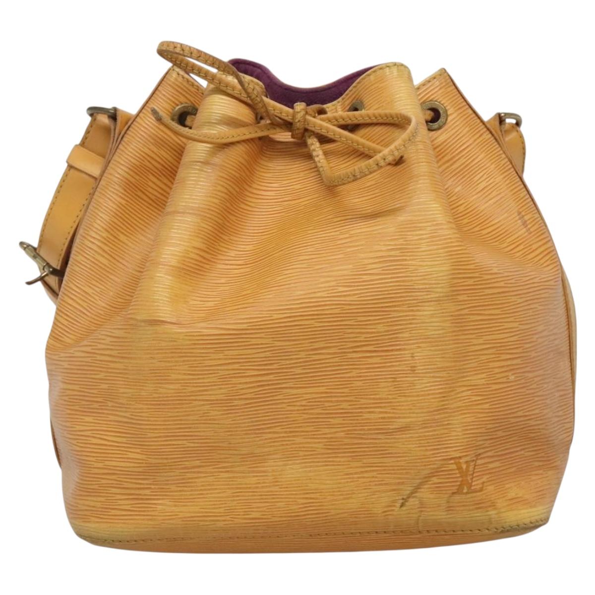 LOUIS VUITTON Epi Petit Noe Shoulder Bag Yellow M44109 LV Auth 140076