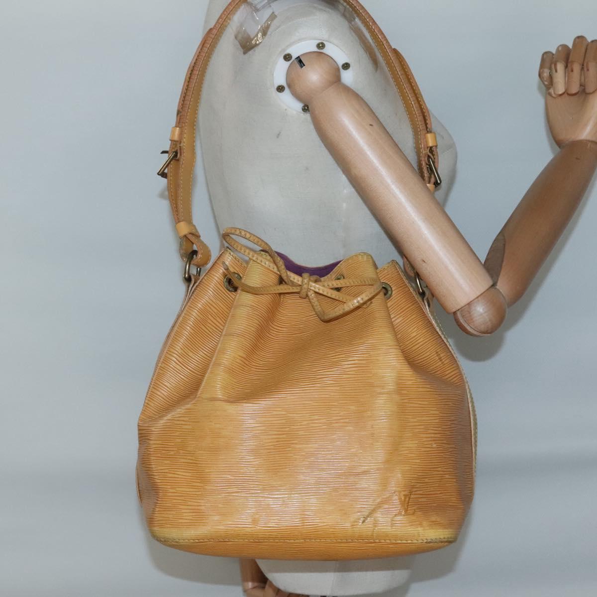 LOUIS VUITTON Epi Petit Noe Shoulder Bag Yellow M44109 LV Auth 140076