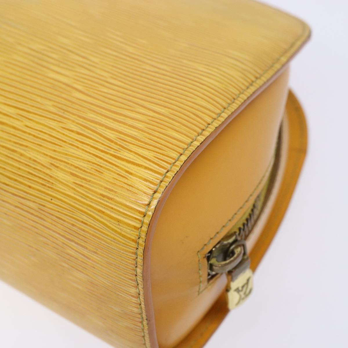 LOUIS VUITTON Epi Dauphine GM Pouch Yellow LV Auth 140087