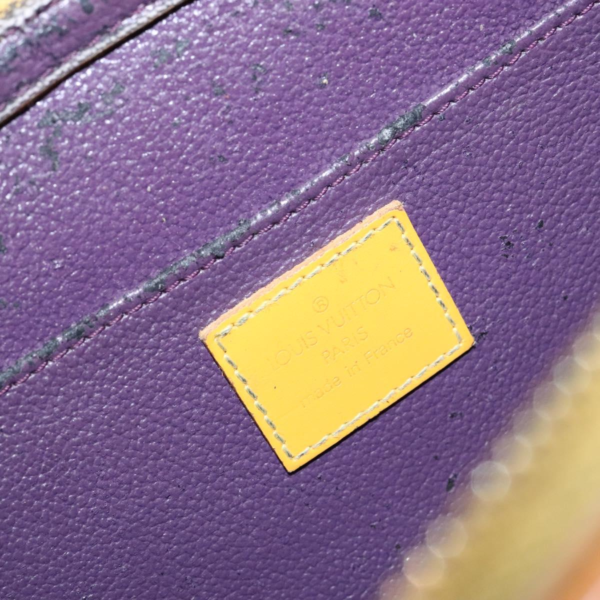 LOUIS VUITTON Epi Dauphine GM Pouch Yellow LV Auth 140087