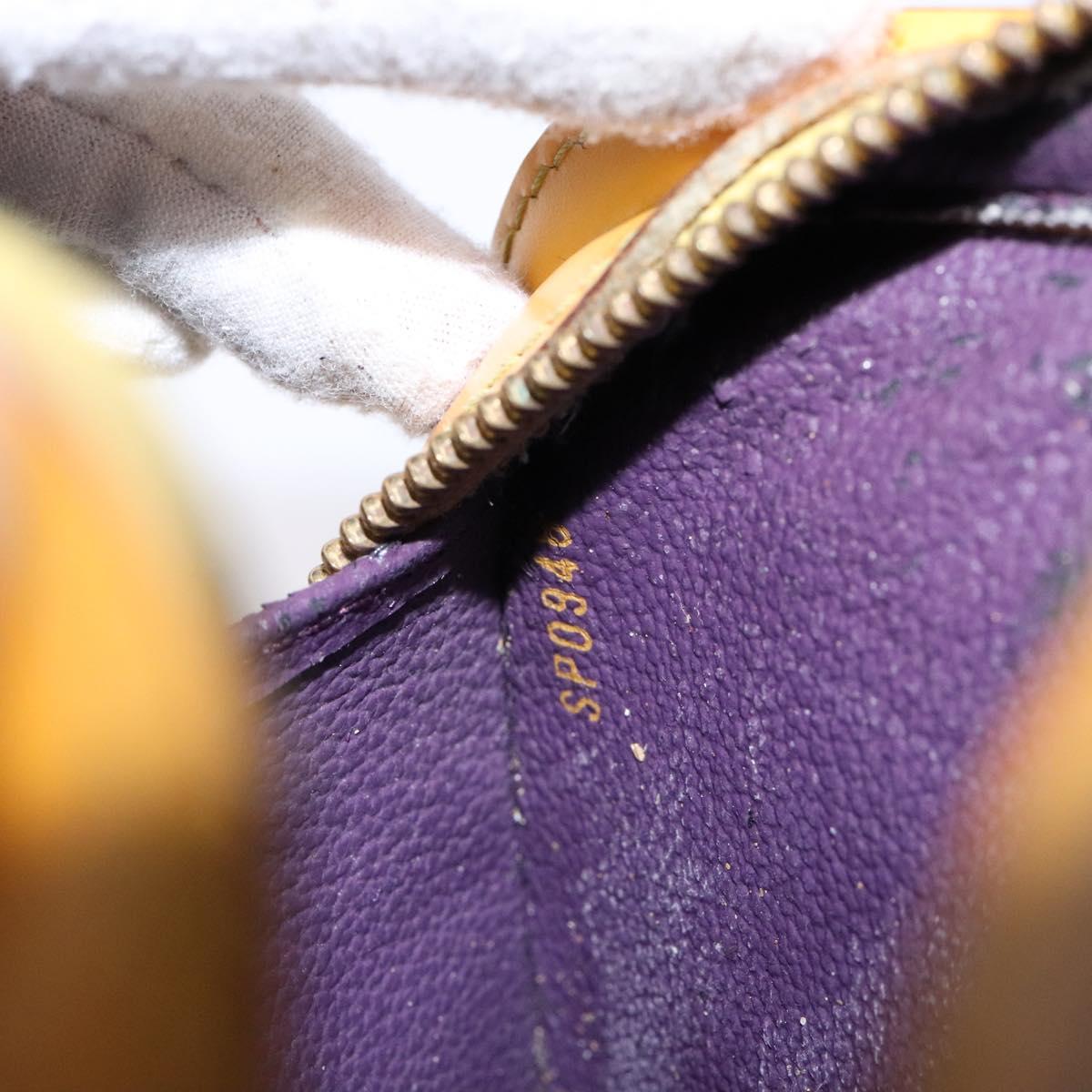 LOUIS VUITTON Epi Dauphine GM Pouch Yellow LV Auth 140087