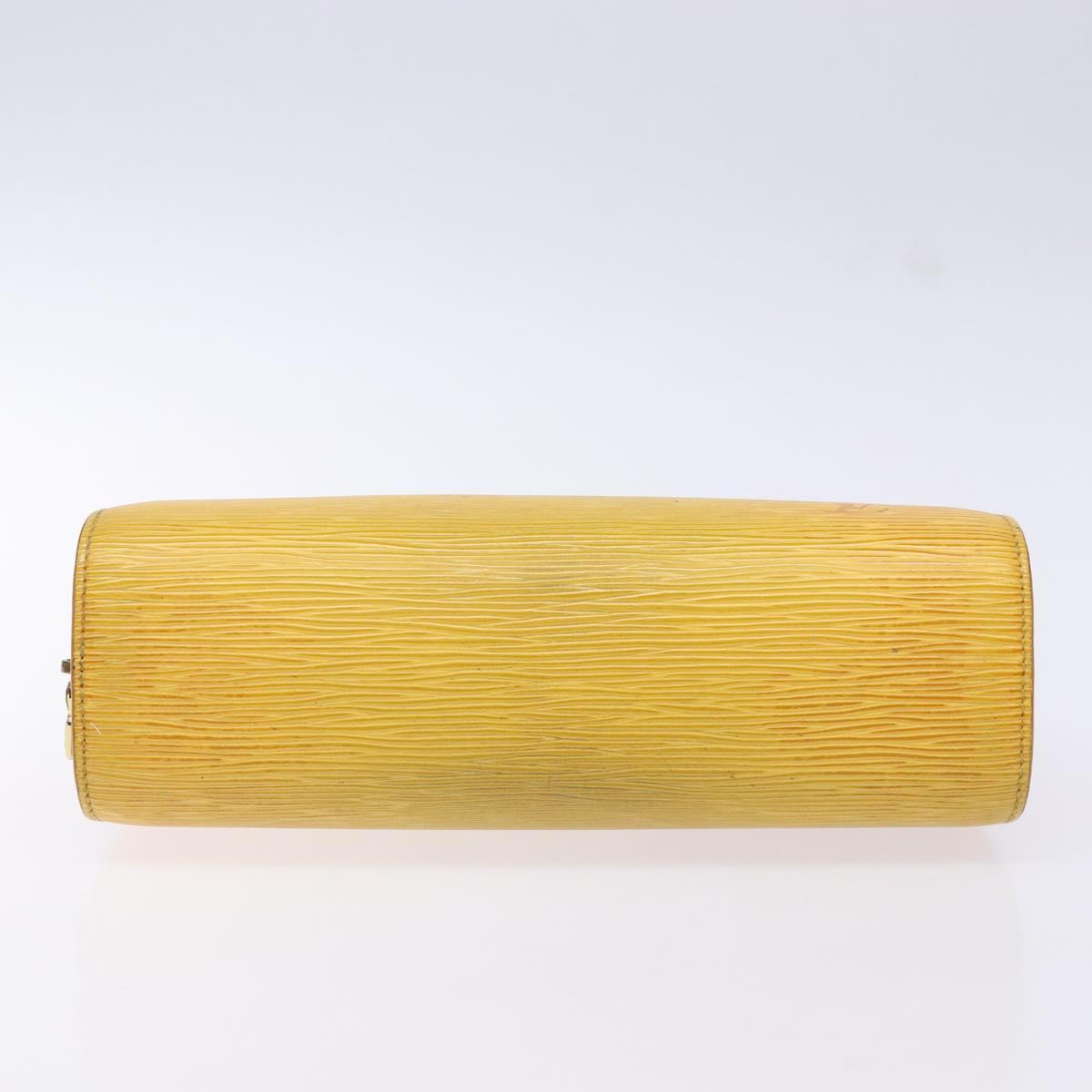 LOUIS VUITTON Epi Dauphine GM Pouch Yellow LV Auth 140087