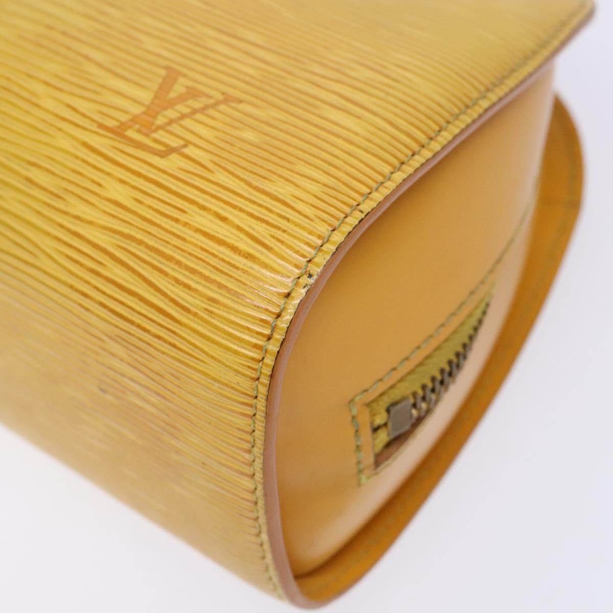 LOUIS VUITTON Epi Dauphine GM Pouch Yellow LV Auth 140087